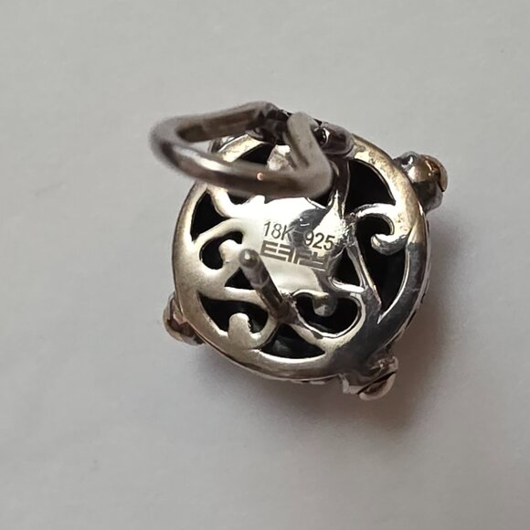 EFFY Balissima Onyx, Sterling Silver and 18K Yellow Gold Stud Earrings - Picture 10 of 14